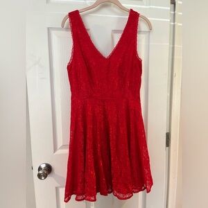 Express Lace Red Dress